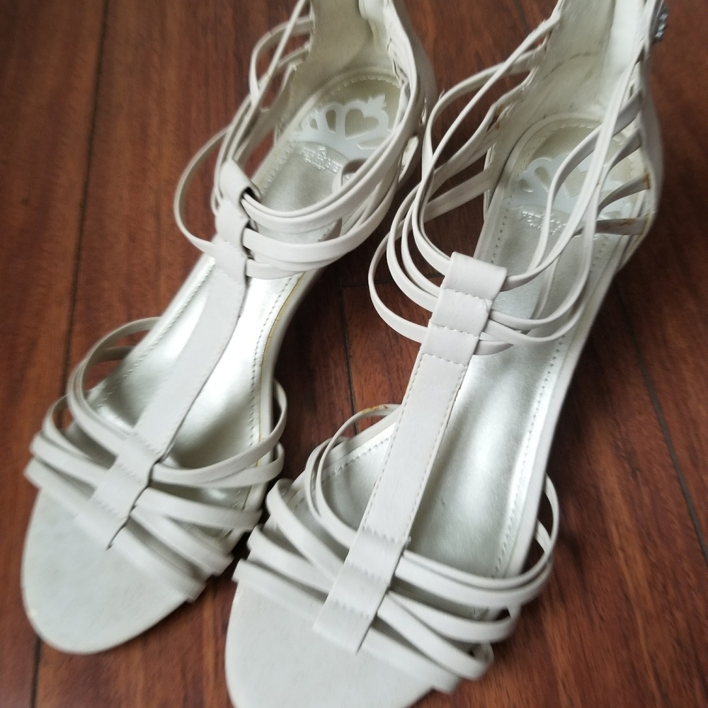 Fergalicious Cream strappy sandals